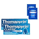 Thomapyrin CLASSIC Schmerztabletten - 3fach Power gegen Kopfschmerzen - 2 x 20 Stk. + 2 x Eye Pads