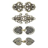 Vintage Schmuck Brosche Seidenschal Schnalle, 4 Stück Damen Pullover Swirl Clip Umhang Clips,...