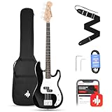 Donner E Bass Gitarre Anfänger Set, 4 Saiten P-Stil Bass Gitarren in voller Größe Elektrobass mit...