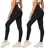 AMIYOYO 2er Pack Leggings für Damen High Waist Leggins Blickdicht Elastische Bauchweg Hosen Weiche...