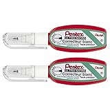 PENTEL Pentex Pocket ZL103-WF Korrekturflüssigkeit, hohe Präzision, 4,2 ml, Weiß, 2 Stück