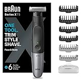 Braun Series X Barttrimmer/ Bodygroomer / Elektrorasierer Herren / Haarschneidemaschine Profi, 6...