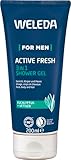WELEDA Bio For Men 3in1 Duschgel & Shampoo ACTIVE FRESH vegan - Naturkosmetik Männer Duschseife &...