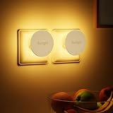 2 Stück Nachtlicht Steckdosen, Nachtlichter mit Bewegungsmelder und Dämmerungssensor,...