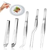 5 Stück Küchenpinzette Edelstahl Koch Pinzette Küche Kochpinzette Edelstahl Pinzette Kochen Profi...