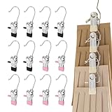 Multi Hosenbügel, Mehrzweck-Stiefelklammern zum Aufhängen, platzsparende Kleiderbügel für Hüte,...
