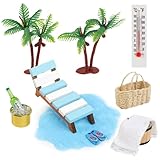 13 Stück Mini Sauna Zubehör,Miniatur Strand Zubehör,Wellness Gutschein Verpackung,Sommerdeko Mini...