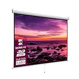 celexon Basic Heimkino- und Business manuell ausziehbare Rollo-Leinwand - einfache Montage und...