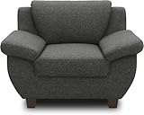 DOMO. collection Panama Sessel, Polstersessel, Einzelsessel, Sofa Garnitur, 3-2-1, anthrazit, 108 cm