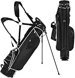 FANTASK Golfbag, Golf Stand Bag mit Standfüßen, Regenhaube & 4-facher Unterteilung, tragbare...