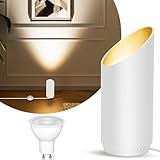 HUAEU LED Bodenstrahler – 6W Uplight Spot für Innenräume, Schwarz, Warmweiß 3000K, GU10 LED...