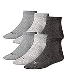 PUMA 6 Paar Quarters Socken, Kurzsocken, Sportsocken, (mt) 251015 (39/42, anthracite)