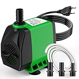 Knifel Teichpumpe Filterpumpe 60W 3000L/H Schutz vor überhitzung Funktion Ultra Leise...