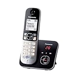 Panasonic KX-TG6821GB DECT Schnurlostelefon mit Anrufbeantworter (strahlungsarm, Eco-Modus, GAP...