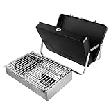 Gadpiparty Tragbarer Holzkohlegrill Klappbarer Koffergrill Bbq Grill Für Outdoor Picknick Camping...