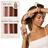 Kitsch Jumbo-Locken ohne Hitze, 4 Stück – Lockenstab ohne Hitze mit Satinüberzug –...
