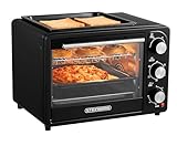 3in1 Mini Backofen 20 Liter mit Konvektion inkl. Warmhalteplatte | 2 Backbleche + Grillrost |...