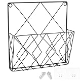 QWORK® Wandhalterung Zeitungshalter Zeitschriftenhalter Zeitungsständer Wandregal 26x25 cm -...
