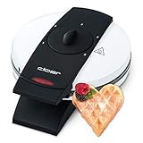 Cloer 1621 Waffeleisen für klassische Herzwaffeln, 930 W, Waffelgröße 15,5 cm, stufenlos...