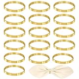 16 Stück Serviettenringe, Serviettenringe Gold Serviettenring Gold, Servietten Ringe Napkin Rings,...