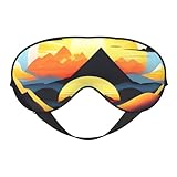 FUBUKIOF Sunrise Mountain weiche Augenmaske, Unisex, bequem und atmungsaktiv, geeignet für die...