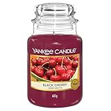 Yankee Candle Duftkerze im Glas (groß) | Black Cherry | Kerze mit langer Brenndauer bis zu 150...