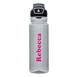 Contigo Trinkflasche Free Flow Charcoal 1 Liter farbig personalisiert mit Namen | Autoseal®-Deckel...