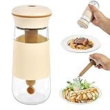 2-in-1-Salzstreuer für die Küche mit Messlöffel, BPA-freie Glas-Gewürzgläser, 0,3 g Shake und 1...