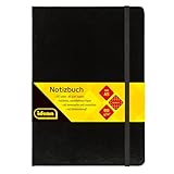 Idena 209281 - Notizbuch DIN A5, kariert, Papier cremefarben, 192 Seiten, 80 g/m², Hardcover in...