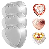CNAFGBGG Herzförmige Kuchenpfanne 3pcs 6in Food Grade Heart Cake Pan DIY Aluminium Legierung Zinn...