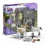 SCHLEICH Horse Club | Sarah's Erste-Hilfe-Set 42777 | Set inkl. 2 Pferde, Sarah & Zubehör | tolles...