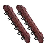MAGICLULU 2 Sätze Wandmontierter Pool Queue Halter Massivholz Cue Rack Weinrot Billiard Stick...
