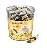 Toblerone Mixed Minis 1 x 904g Dose, Feine Schweizer Schokolade in drei Sorten mit Honig- und...