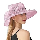 Generisch hüte für Damen Sommerhut Damen Organza Hut Sonnenhut Damenhut Hochzeit Anlasshut...