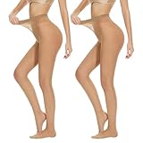 AKKQHH Strumpfhosen Damen Transparent 20 DEN Feinstrumpfhose High Waist Reißfest Seidenstrumpfhose...