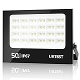 URTBST LED Strahler Außen 50W,LED Strahler 5000LM 7000K Kaltweiß Superhell LED Fluter,IP67...