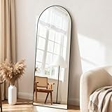 Vortisys Ganzkörperspiegel 160 x 50 cm, Rahmen aus Aluminiumlegierung, Hartglas, gewölbter...