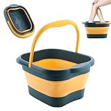 JXAXD Fußbadewanne Faltbar, Fußbad Faltbar mit Massage, 15L Fassungsvermögen Wanne für Fußbad,...