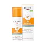 Eucerin Oil Control Sun Face Gel-Creme LSF 50+ 50 ml, unparfümierte Sonnencreme mit Dry Touch für...