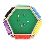 Fockety Shut The Box Würfelspiel für 2–6 Spieler, 6-seitig, 10 Zahlen aus Holz, Close The...