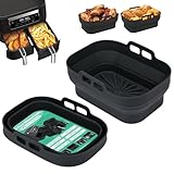 Alyvisun 2 Stück Airfryer Silikon Basket Wiederverwendbar Backform Air Fryer Silikonformen...