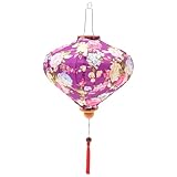 MOTHNUR Chinesische Hängelaternen 65cm Vintage Seide mit Blumenmuster Wasserfest für...