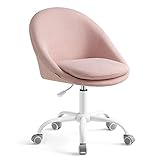 SONGMICS Homeoffice Stuhl, Schminkstuhl aus Baumwoll-Leinen-Mischgewebe, Schreibtischstuhl,...