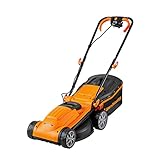Lawnmaster MEB1434M Elektro Rasenmäher 1400W 34cm, bis 300㎡, 6-fache Schnitthöhenverstellung...