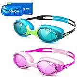 Lobyoh Schwimmbrille Kinder, 2er Pack Schwimmbrille für Kleinkinder Kinder Jugend, Anti-Beschlag...