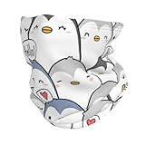 Winter-Kopfbedeckung mit süßem Pinguin-Druck, Thermo-Schal, Unisex, winddicht, für Outdoor-Sport,...