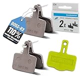 2X Shimano B05S-RX Bremsbeläge Resin Blister Verpackung inkl. MSZweirad Bleed Block Nachfolger B01S...