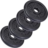 ScSPORTS® Hantelscheiben - Set, 2/4/5/10/15/20 kg, Ø 30/31 mm, Gusseisen - Gewichtsscheiben,...