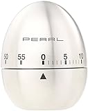 PEARL Küchenwecker: Kurzzeitmesser, Eieruhr aus Edelstahl, 60-Minuten-Timer und Signalton...