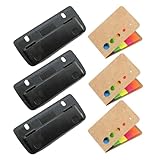 3 Stück Mini-Taschenlocher mit 3 Stück Haftnotizen, Taschenlocher mit Linealprägung für...